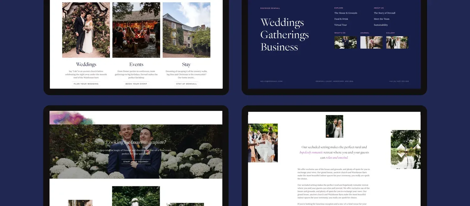 Dewsall Court website, spaces